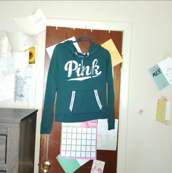 Victoria Secret PINK 1/4 Zip Hooded Sweatshirt - Medium - Picture 2 of 6